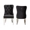 Baxton Studio Honora Contemporary Glam and Luxe Black Velvet Fabric and Silver Metal 2Piece Dining Chair Set 221-2PC-12909-ZORO - alternate 3